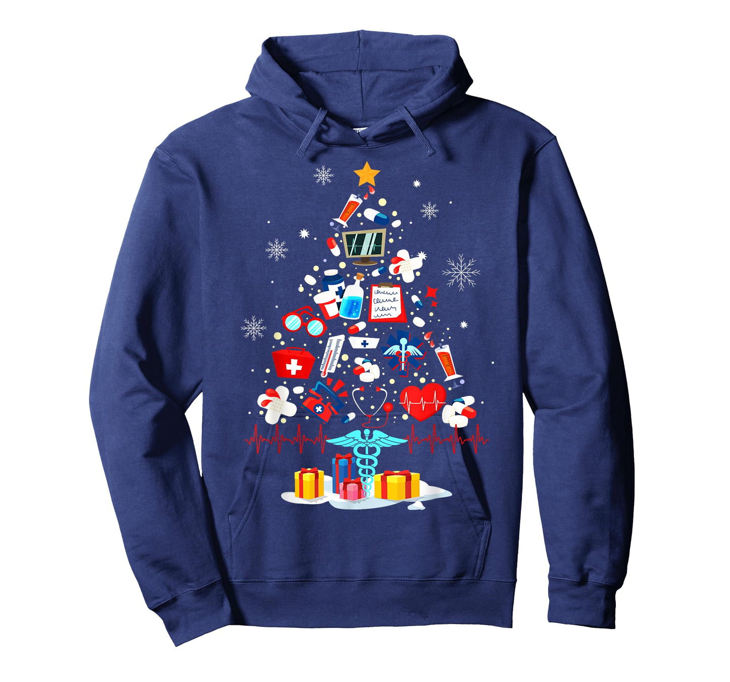 Christmas Tree Medical Tools Funny Nurse At Xmas Looks How T-Shirt