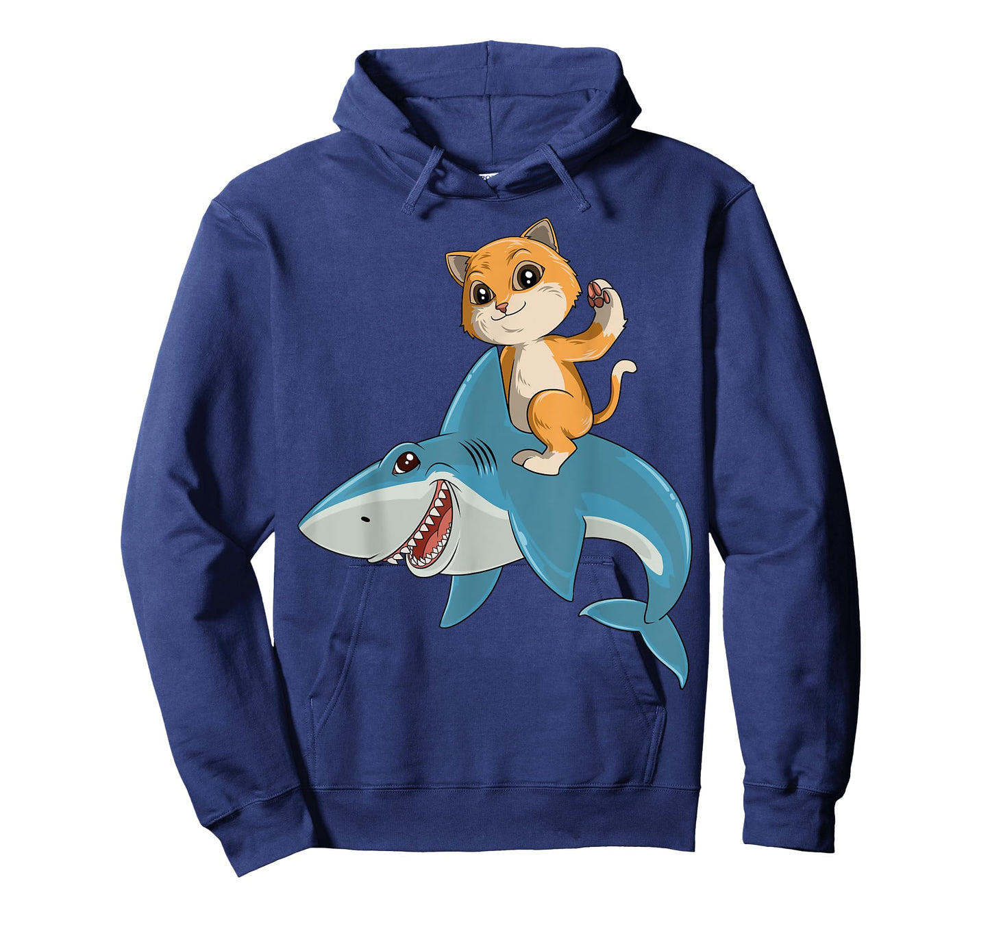 Cat Riding Shark Cat Lovers Shark Lovers T-Shirt for Men Women Kids