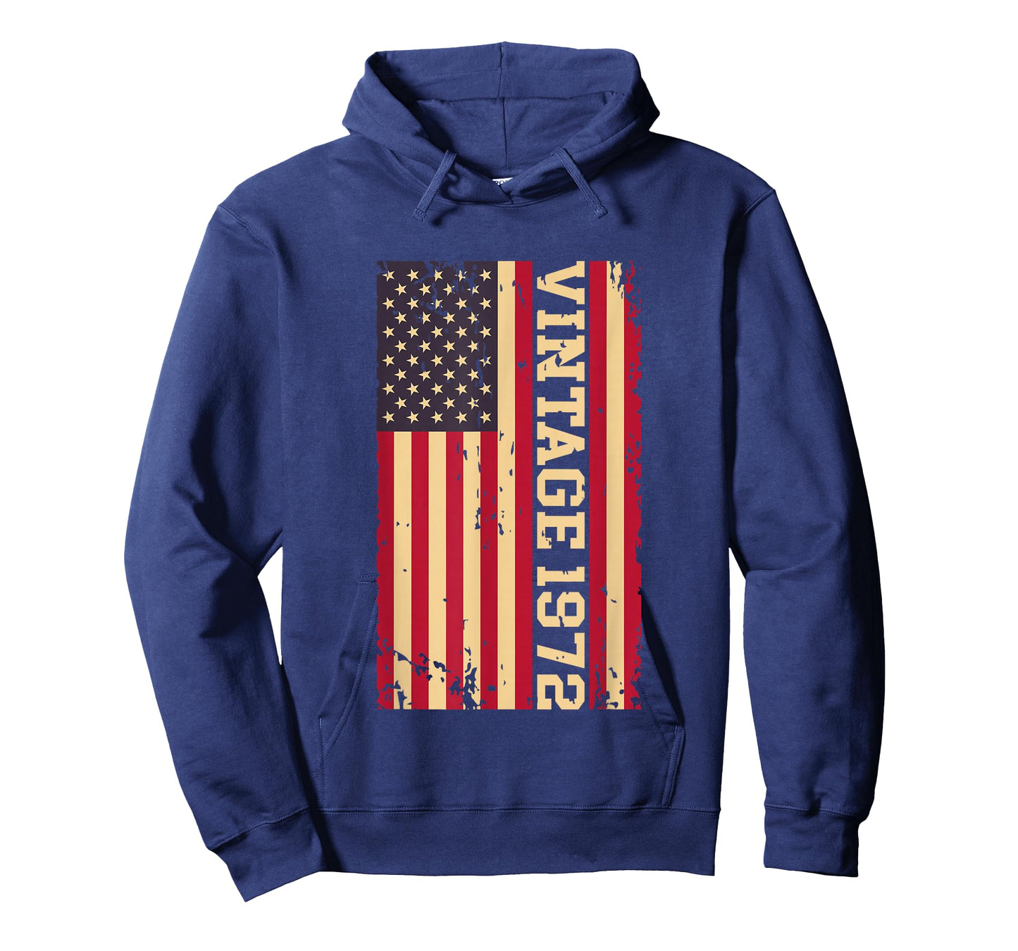 1972 Vintage 53rd Birthday 53 Years Old American USA Flag T-Shirt