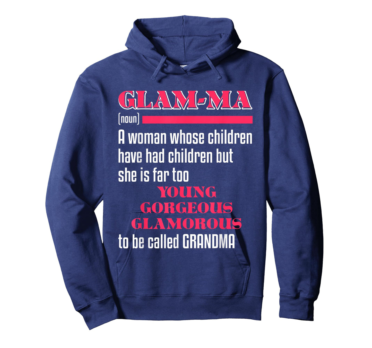 Funny Glam-Ma Definition | Young Gorgeous Glamorous Grandma T-Shirt