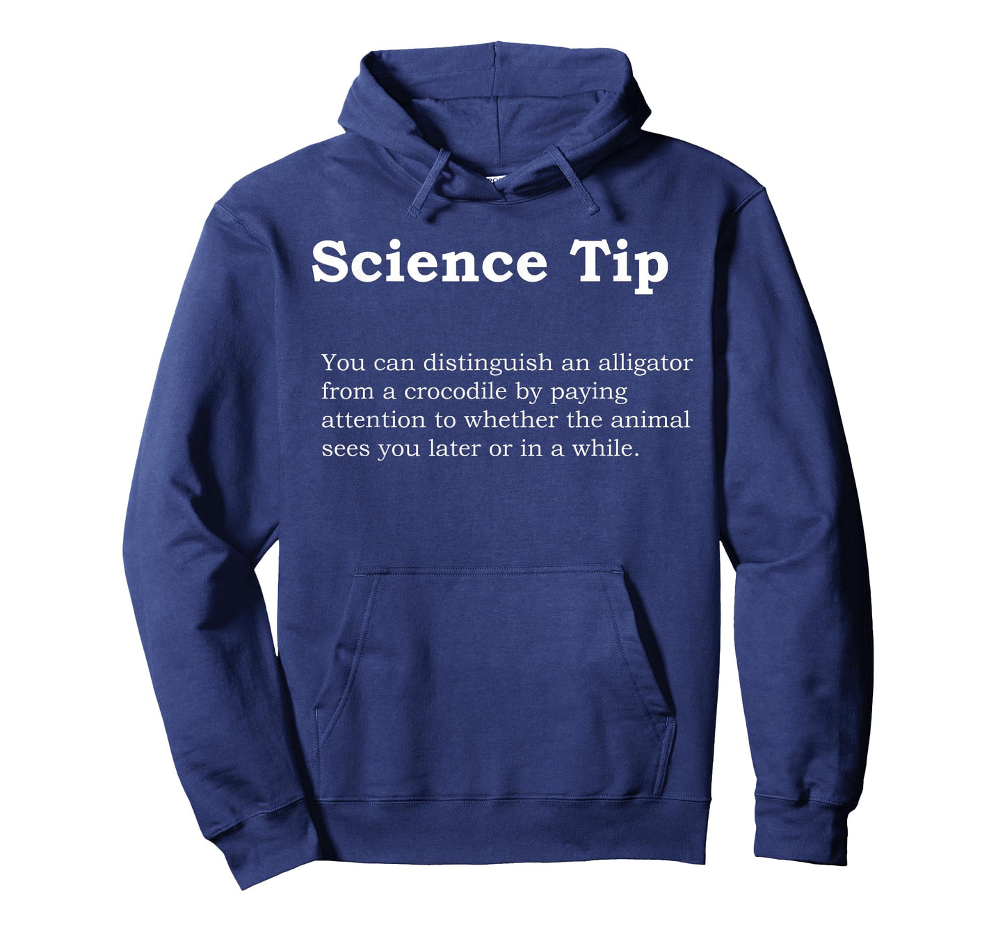 Crocodile Alligator Funny Science Tip Funny White Design T-Shirt