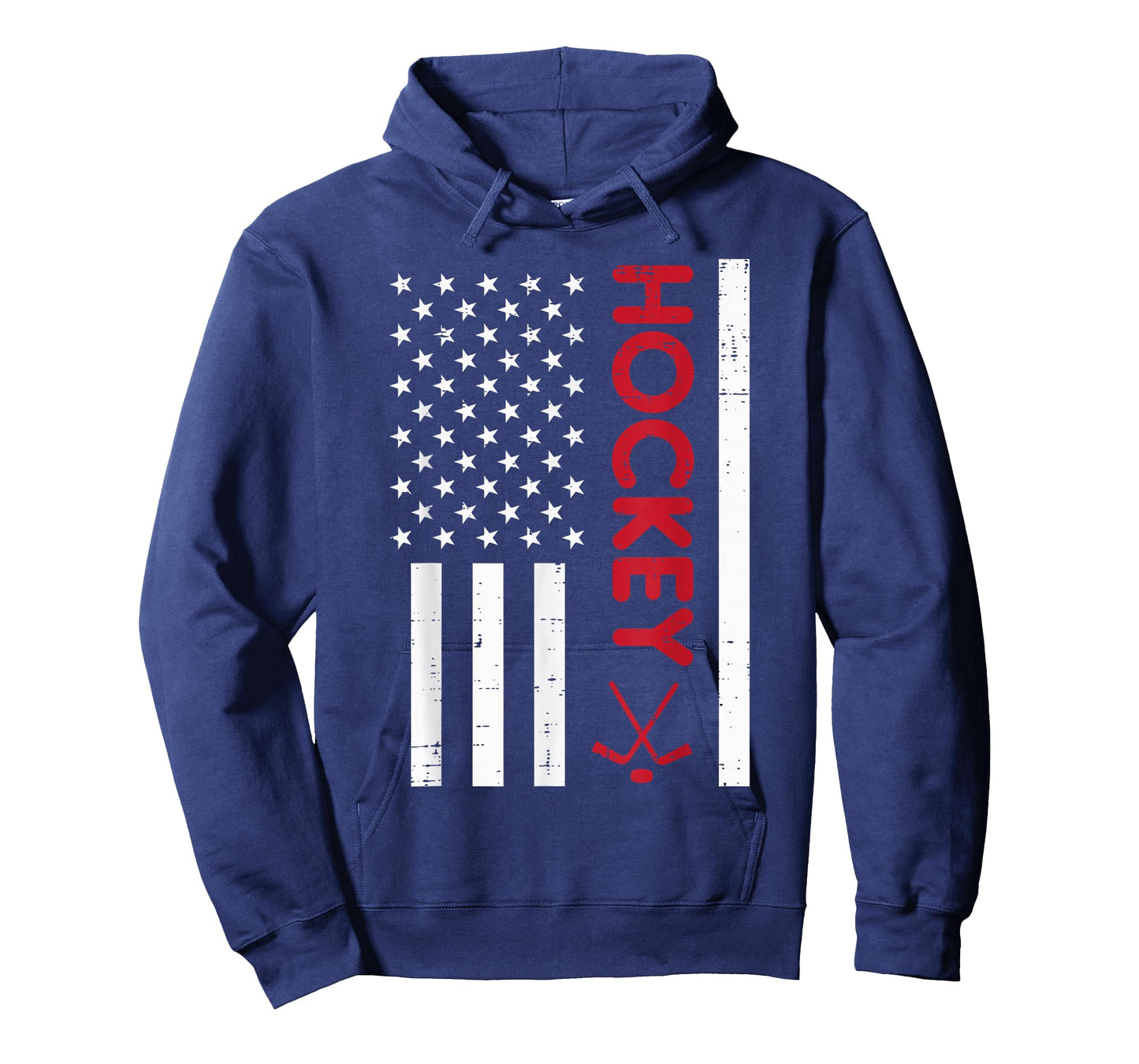 American Flag Red Ice Hockey Vintage Patriotic Player Goalie T-Shirt