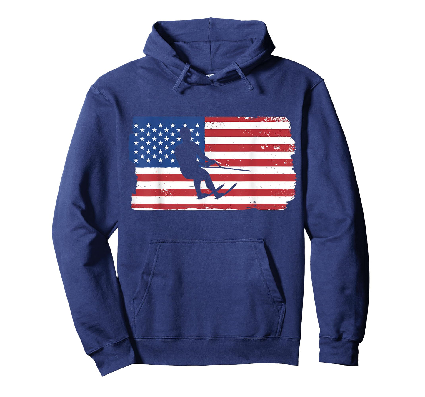 USA Waterskiing Patriotic American Flag Waterskiing T-Shirt