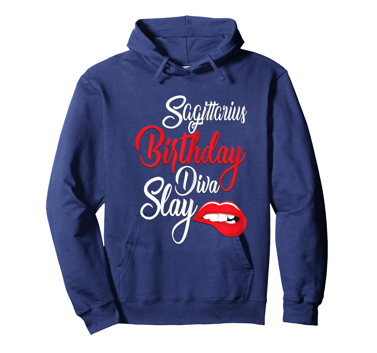 Womens Sagittarius Diva Birthday Girl Mode Sexy Biting Red Lips T-Shirt