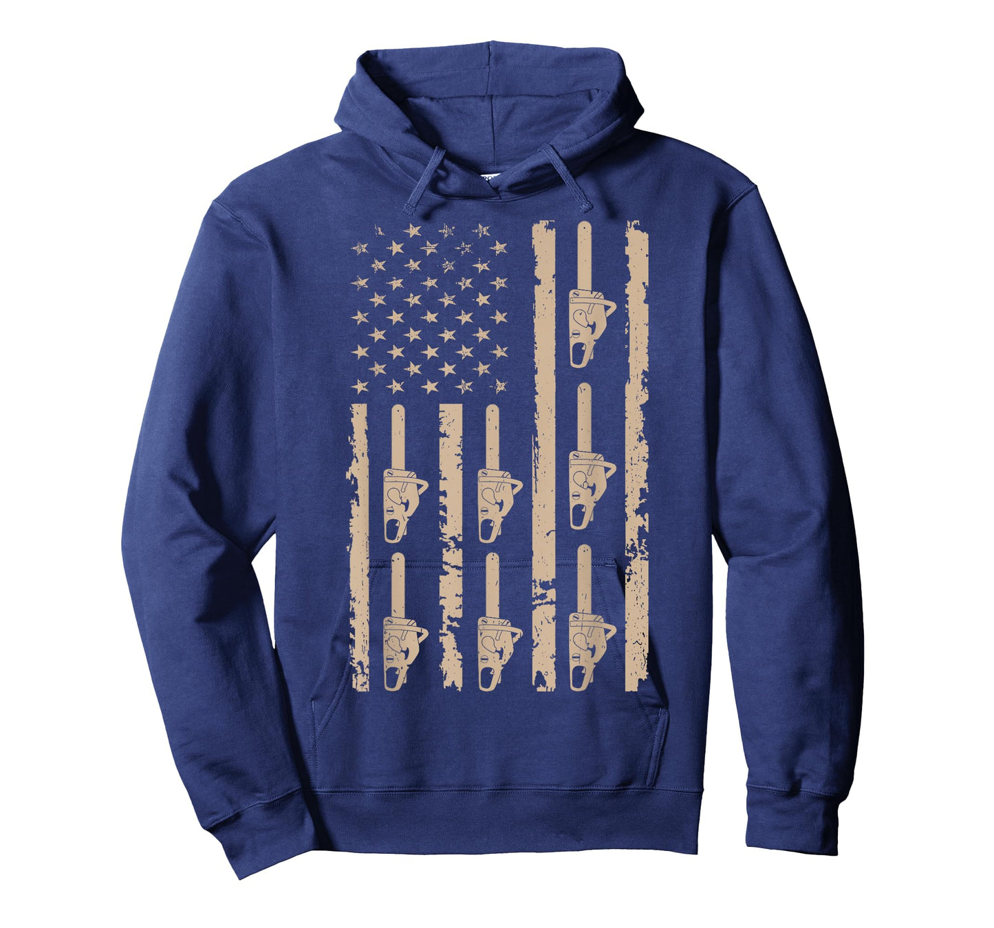 Lumberjack Chopping Woods Logger Lumber USA Flag Chainsaw T-Shirt for Women Kids Men