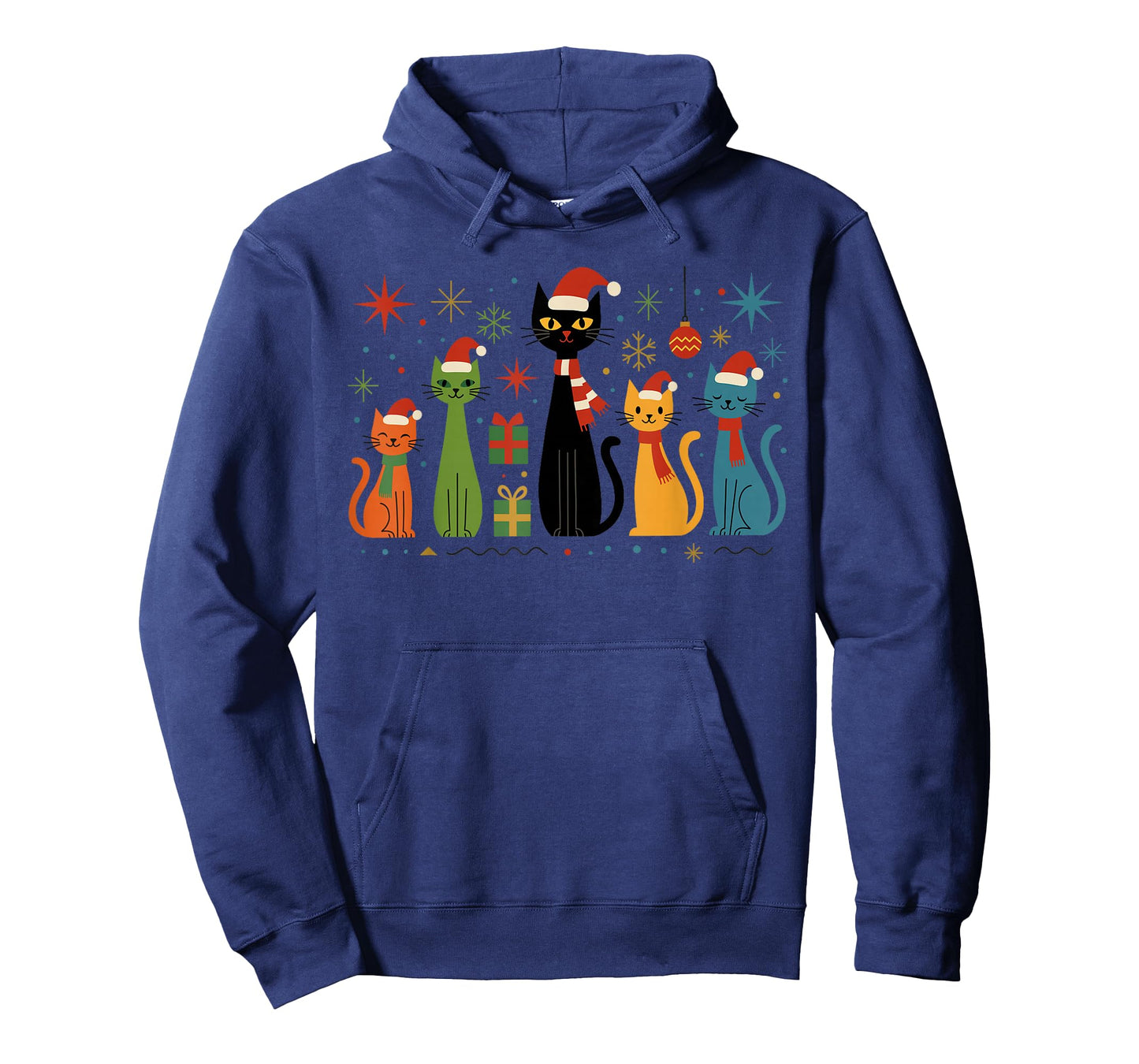 Retro Mid-Century Modern Cat Christmas Cats 50s 60s Style T-Shirt