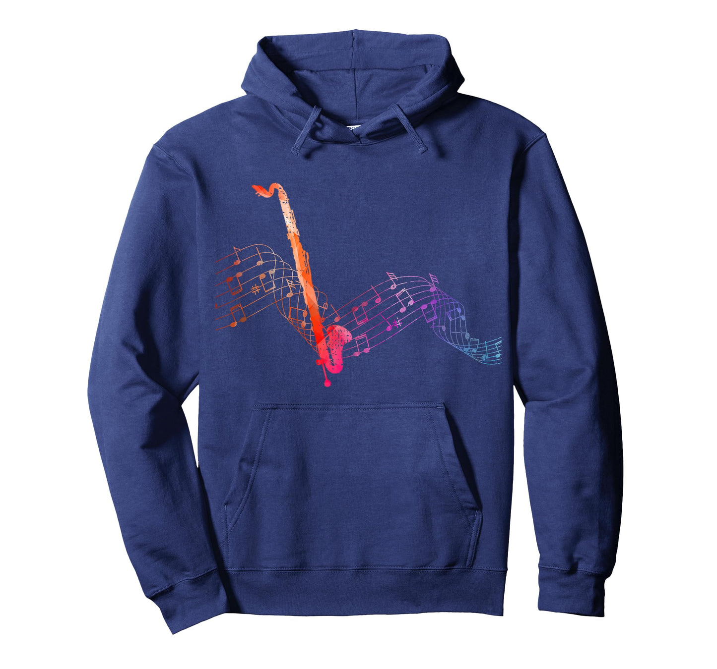 Colorful Bass Clarinet on Music Sheet Contrabass Clarinetist T-Shirt