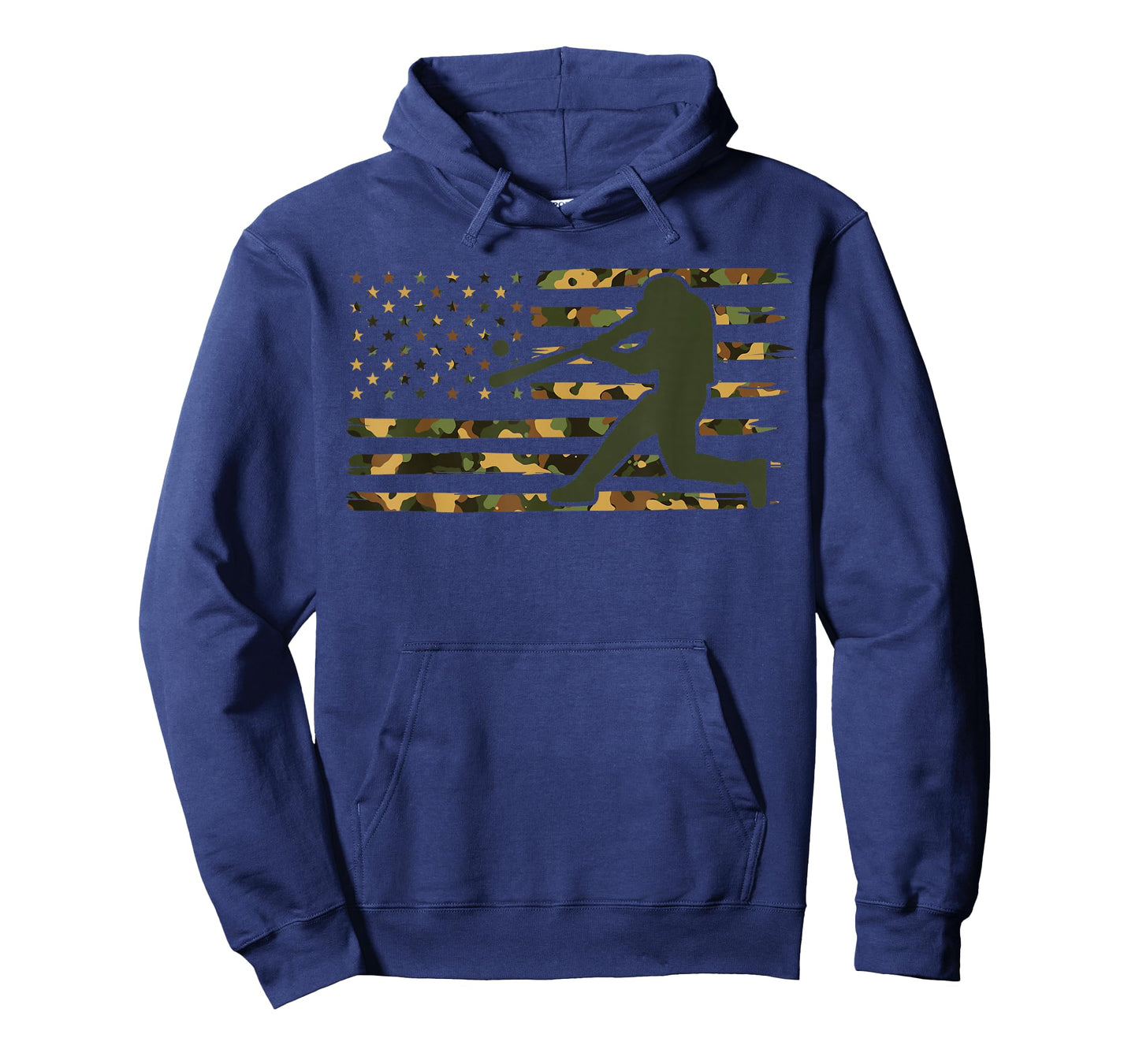 Camo USA Flag Baseball - American Flag Baseball T-Shirt