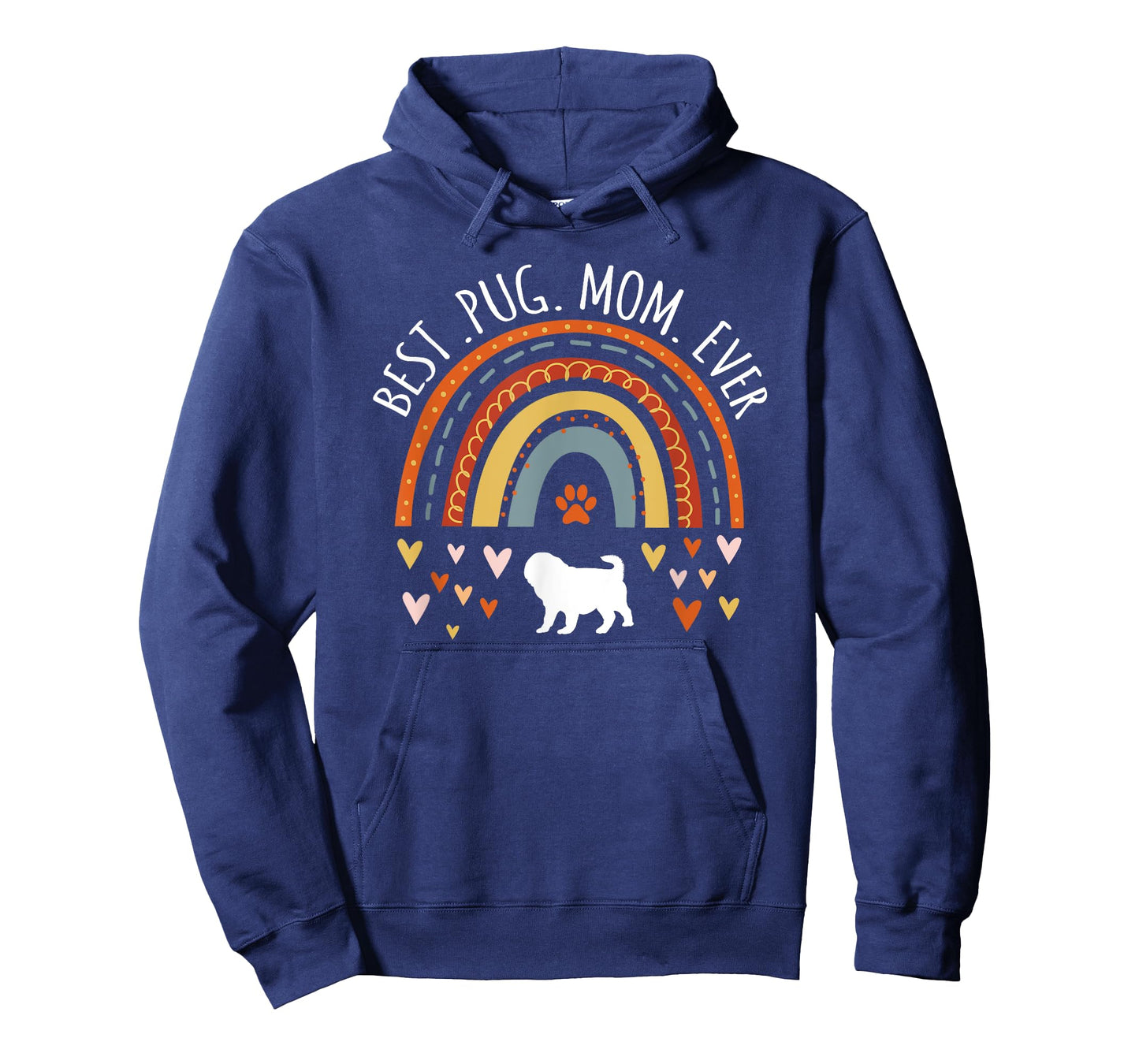 Best Pug Mom Ever Rainbow Gifts For Pug Lover Dog Mama T-Shirt