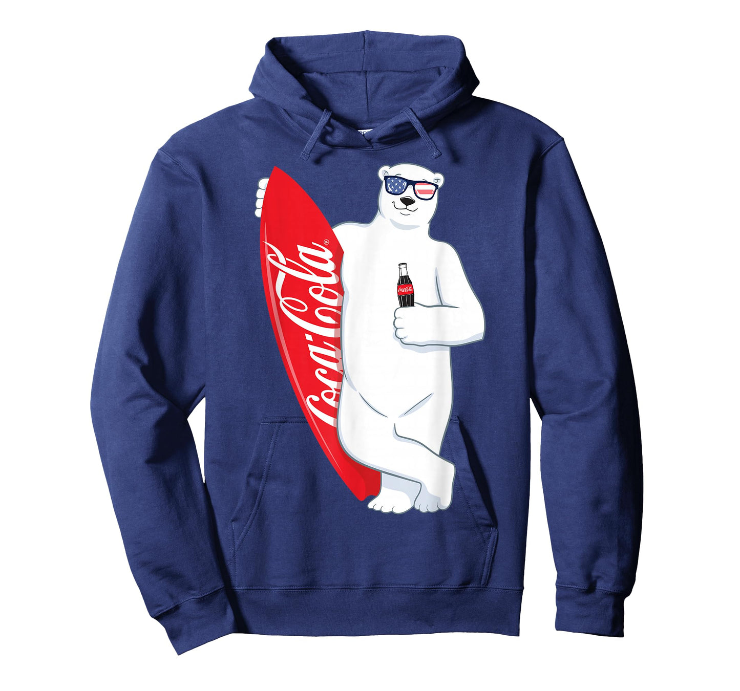 Coca-Cola American Flag Polar Bear Surfer T-Shirt