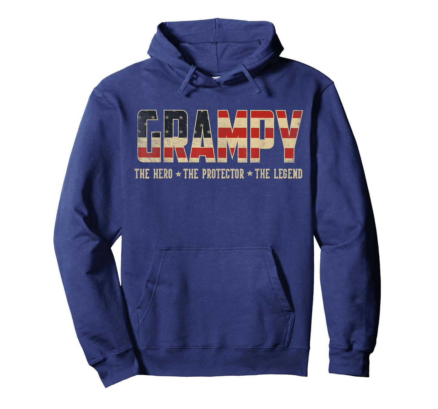 Grampy Protector Hero Legend USA Flag Grampy Father's Day T-Shirt
