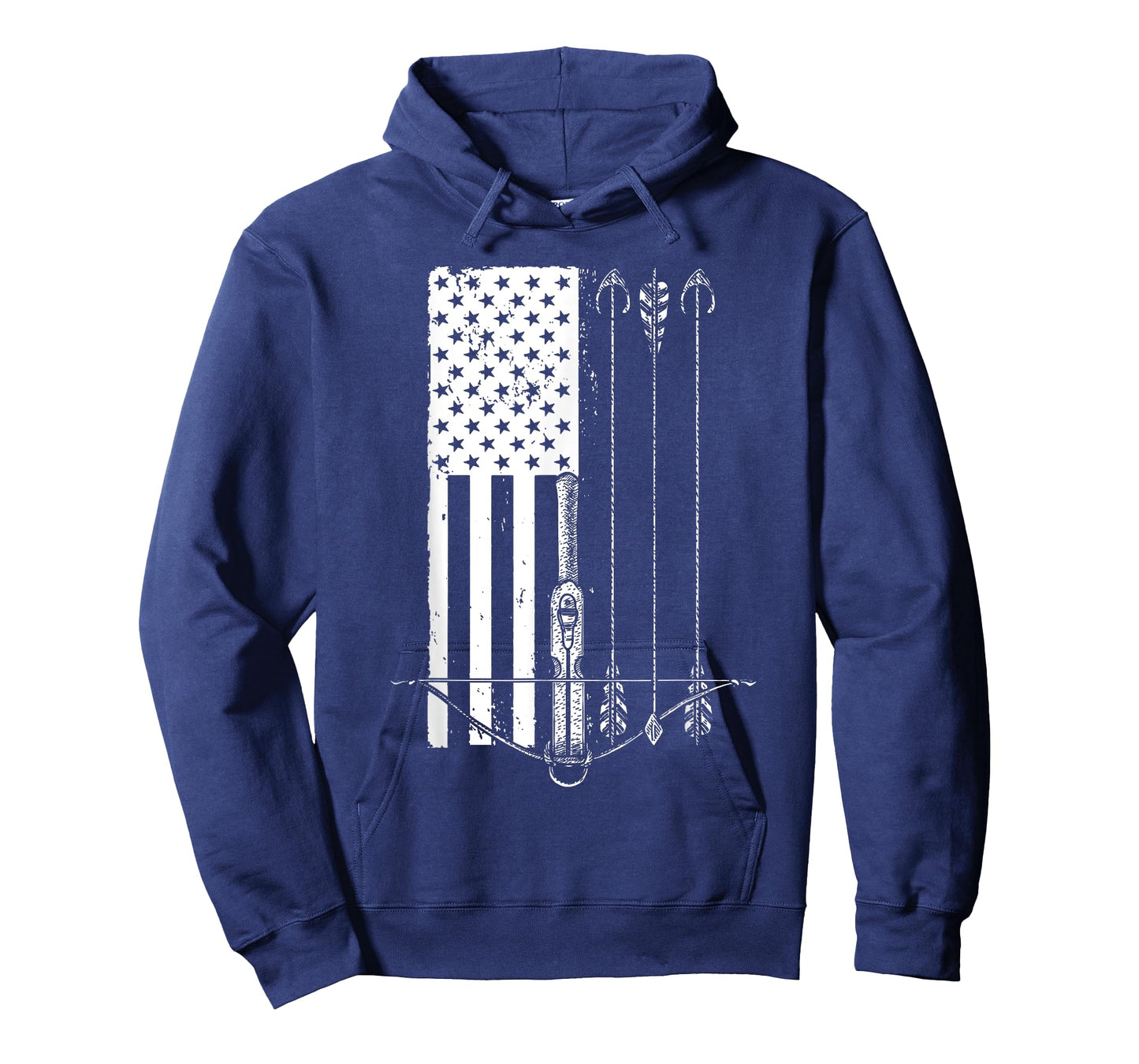 Cool Crossbow For Men Women Arrow Bow Hunting American Flag T-Shirt