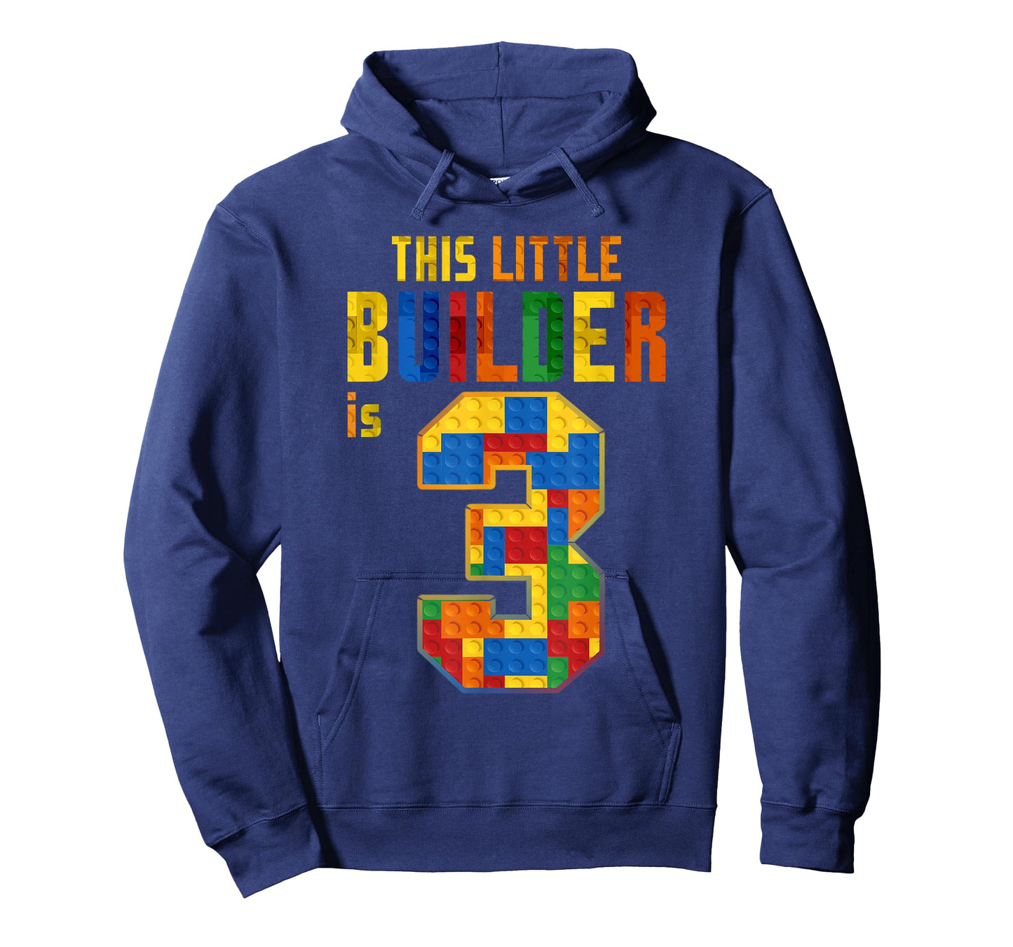 This Little Builder Is 3 Building Blocks 3rd Birthday Kids T-Shirt