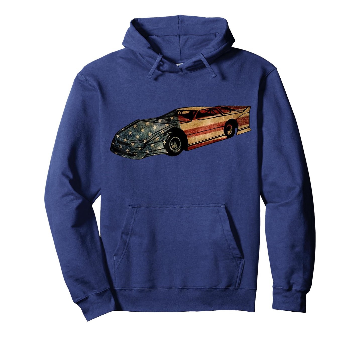 Late Model Dirt Track Racing American Flag Vintage Looking T-Shirt