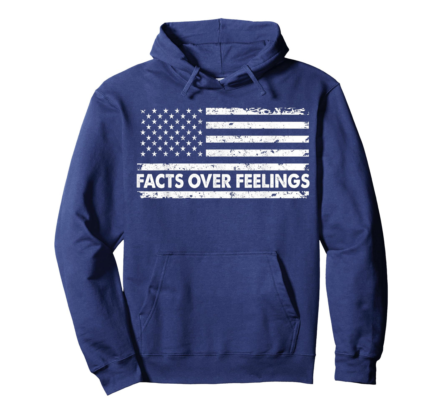 Facts Over Feeling American Flag Vintage Distressed T-Shirt