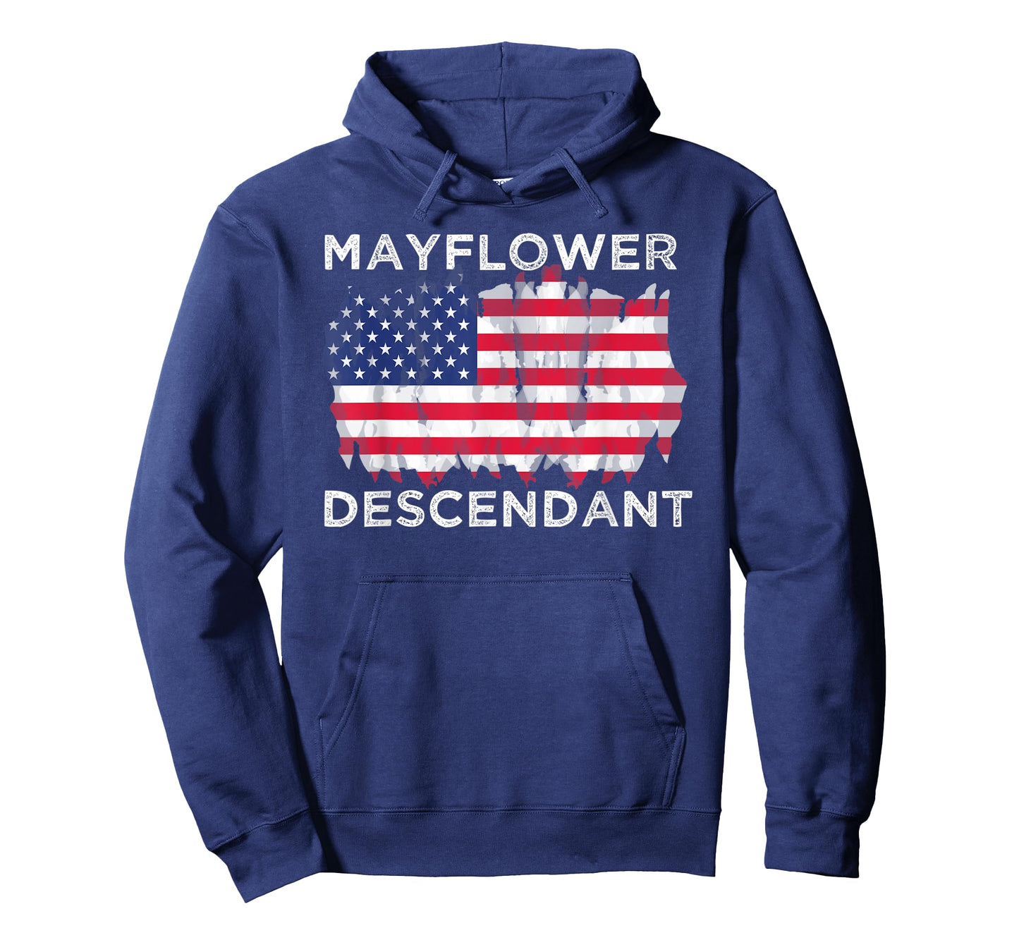 Mayflower Descendant Usa Flag Distressed Premium T-Shirt