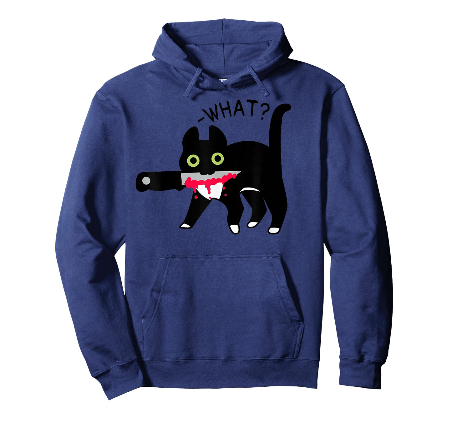 Cat What? Murderous Tuxedo Cat with Knife Halloween Costume T-Shirt