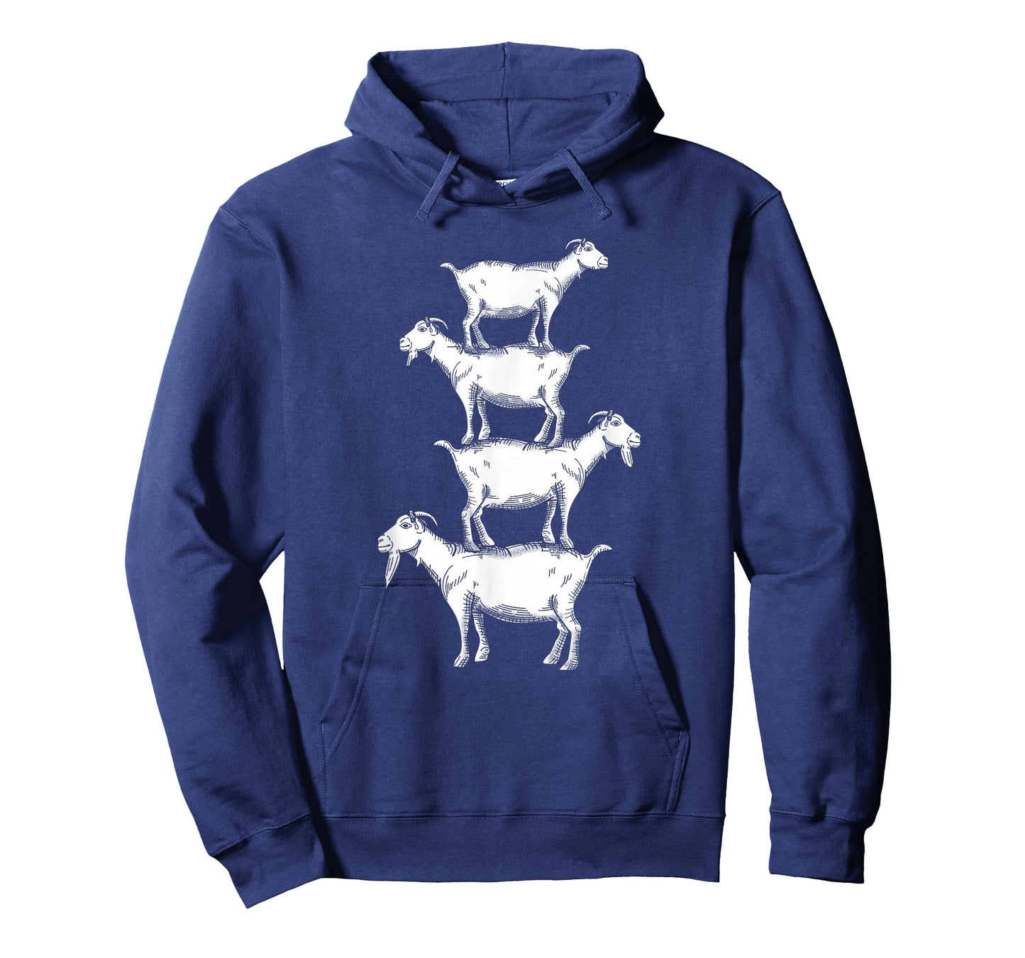 Vintage Four Buck Goats Over Each Other Farmer Goat Lovers T-Shirt