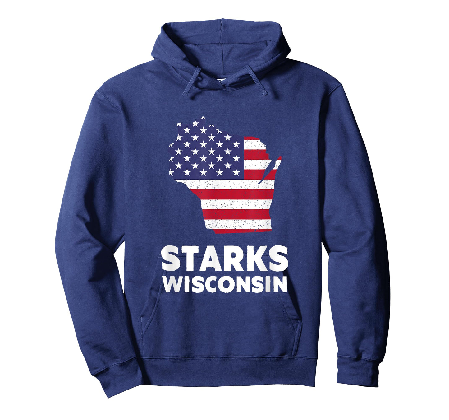 Distressed Patriotic USA Flag Starks, Wisconsin Women Men T-Shirt