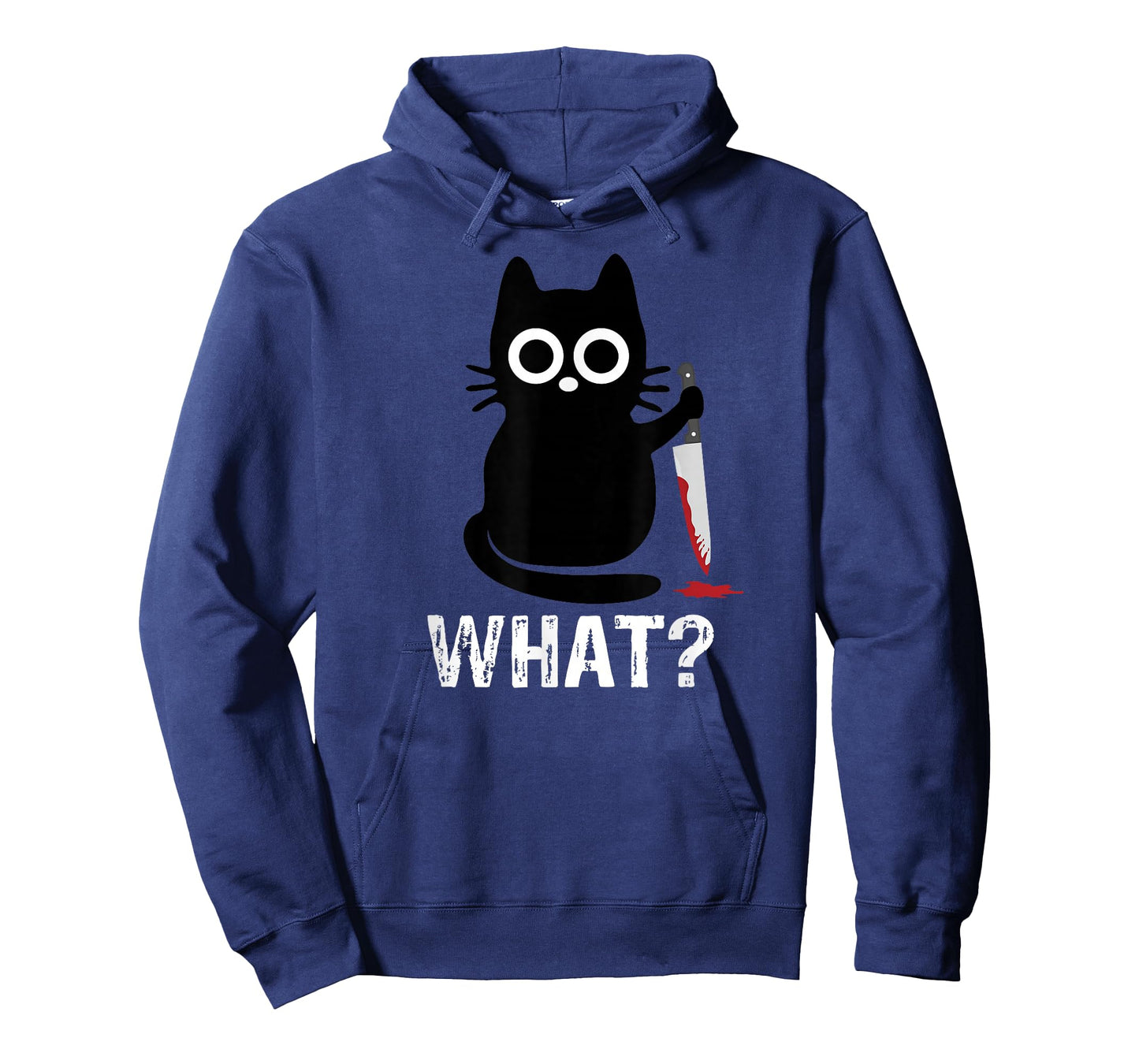 What? Funny Cat With Knife Graphic Design T-Shirt