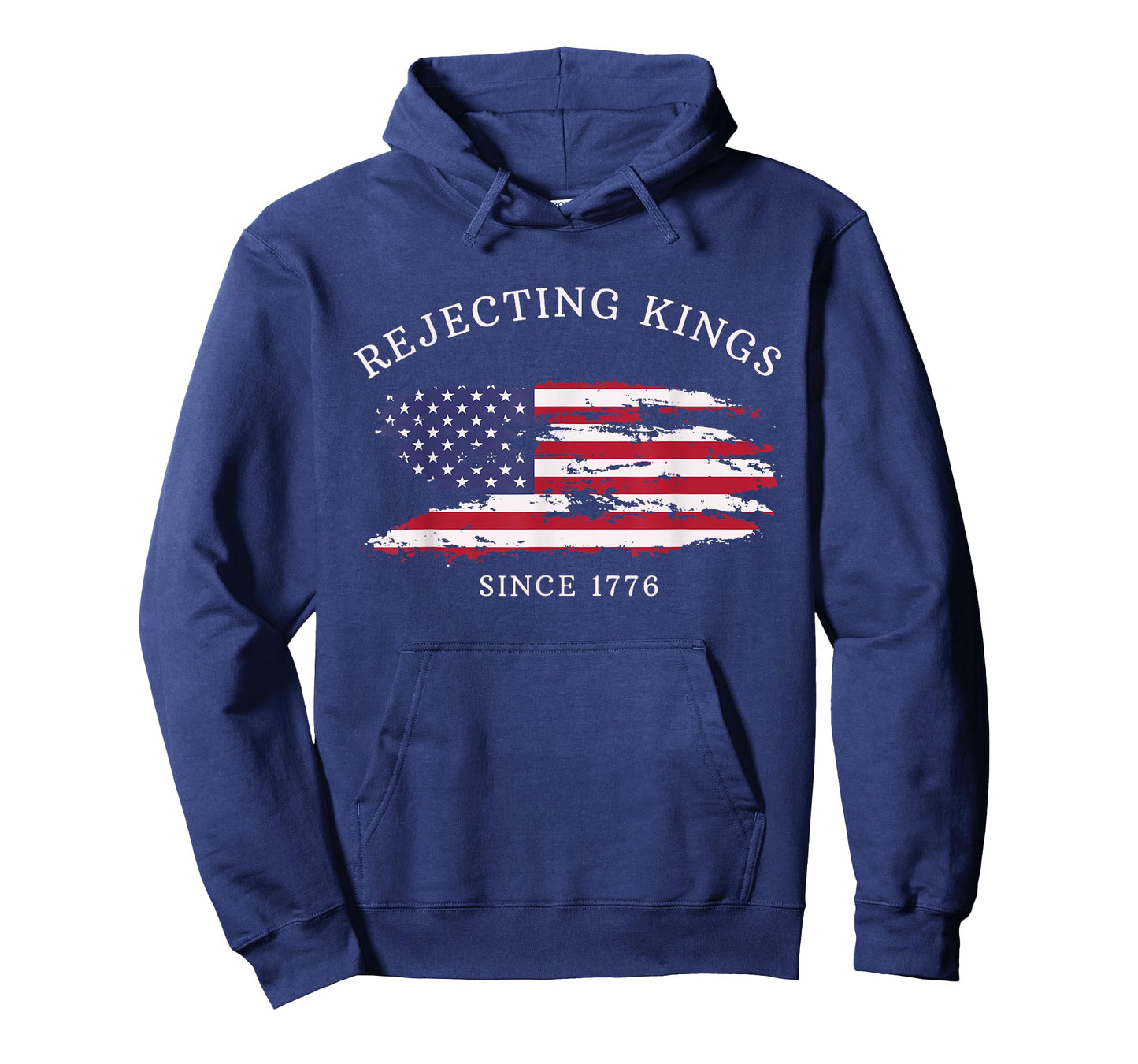 Rejecting Kings Since 1776 Patriotic USA Flag 4th Of July T-Shirt