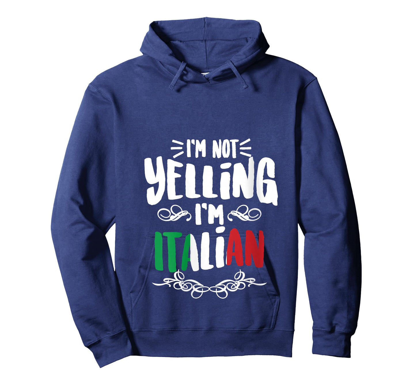 Womens I'm Not Yelling I'm Italian | Big Talkers Funny Loud Gift V-Neck T-Shirt