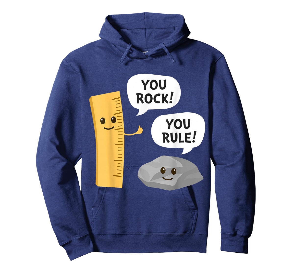 You Rock You Rule Funny Cute Kawaii Rock and Ruler Pun T-Shirt