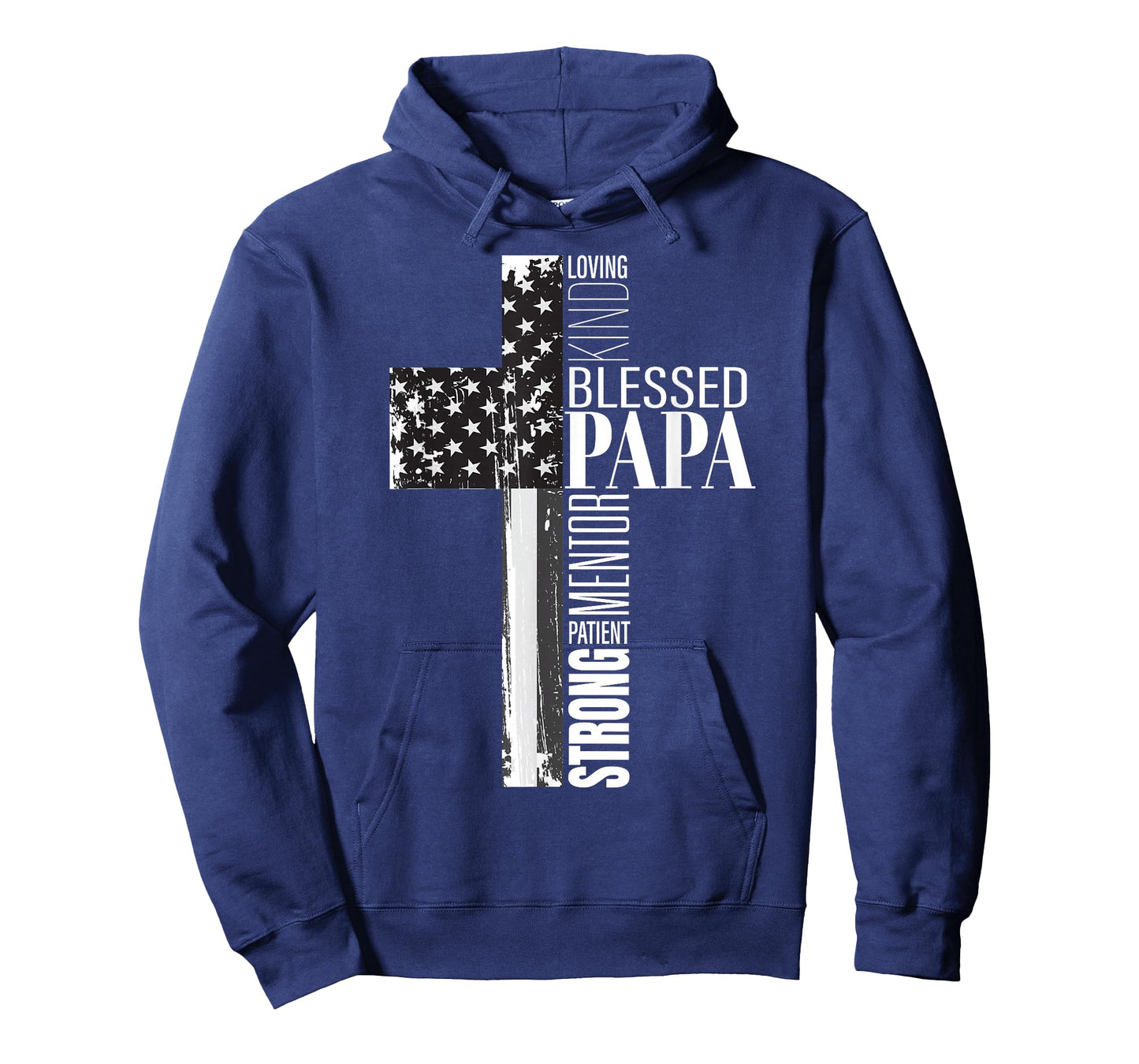 Blessed Papa American Flag Christian Religious Fathers Day T-Shirt