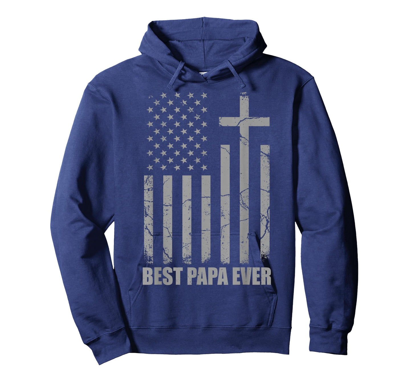 Best Papa Ever Christian Patriotic Dad USA Flag Fathers Day T-Shirt