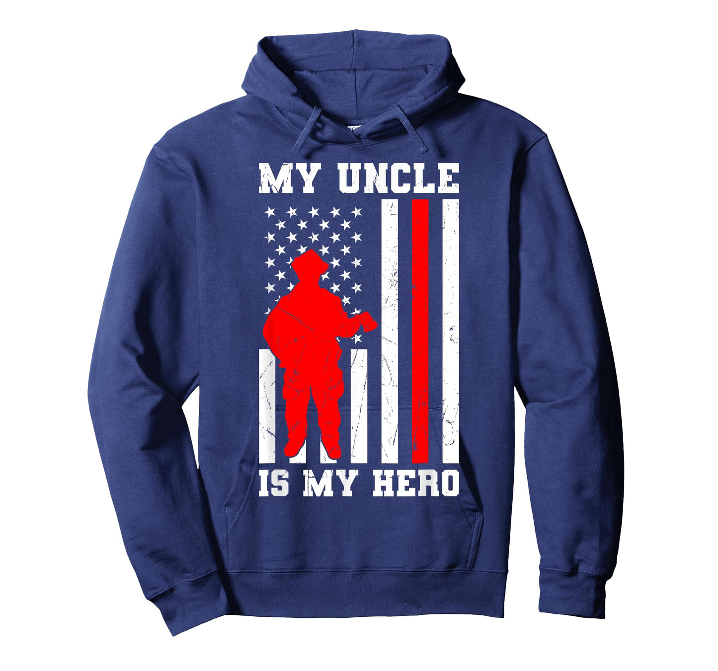 My Uncle is my Hero Firefighter Thin Red Line Flag T-Shirt