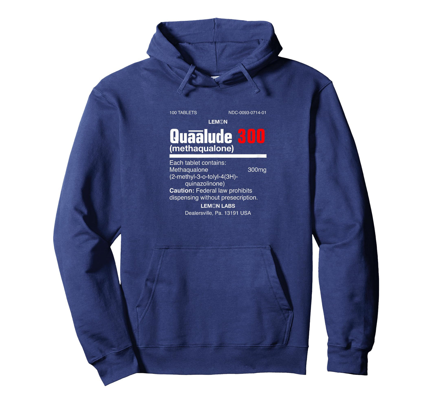 1970's Lemon Labs Quaalude 300 Label Reproduction Nostalgia T-Shirt