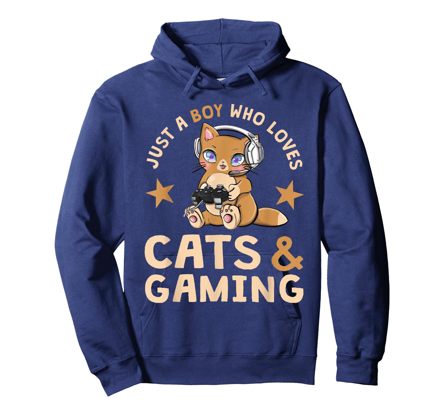 Just A Boy Who Loves Cats and Gaming Cute Gamer Cat T-Shirt