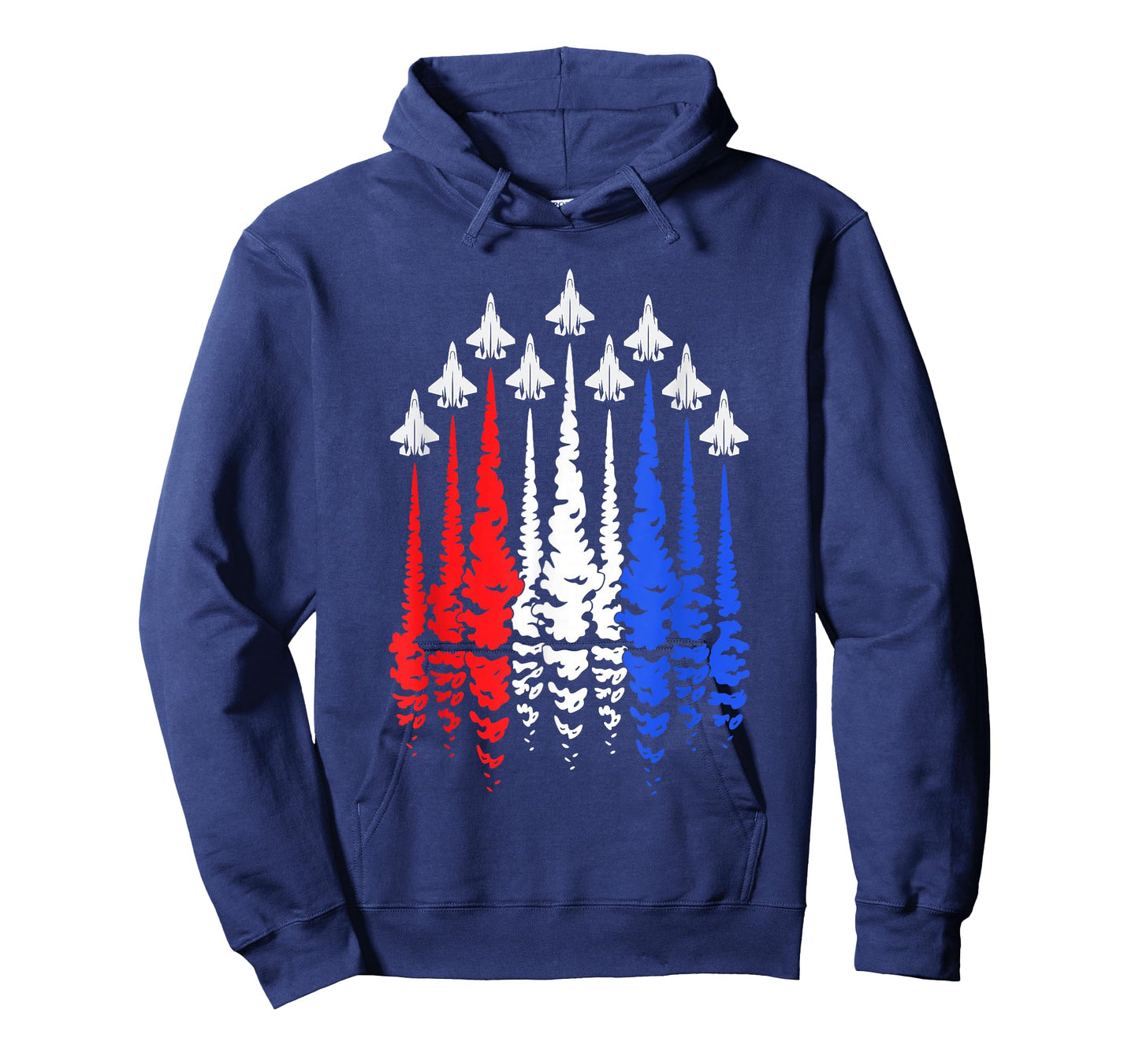 Red White Blue Patriotic Jets USA Flag Men Boys 4th of July T-Shirt