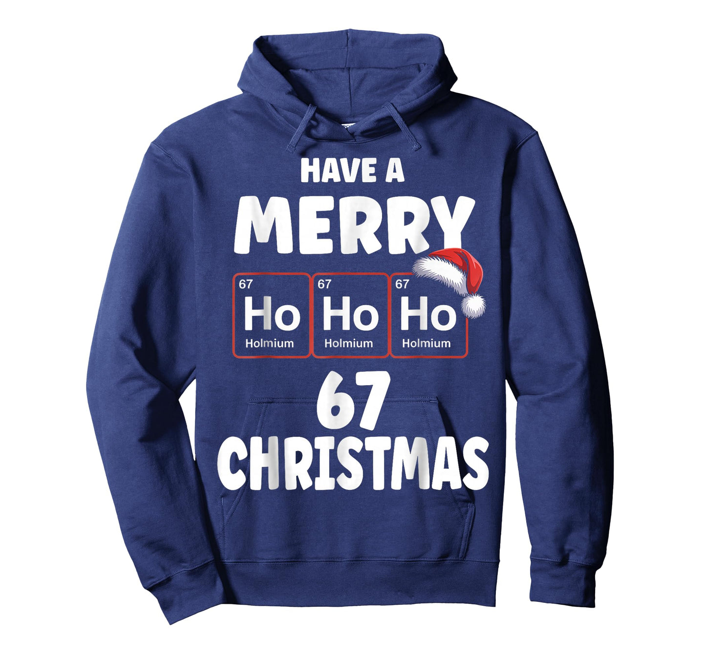Funny Chemistry Christmas Ho Ho Ho Periodic Table Holmium 67 T-Shirt