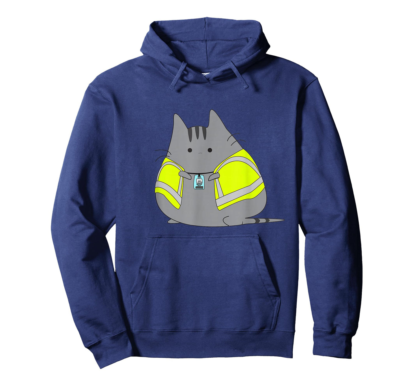 Chubby Kitten Wearing Safety Vest Funny T-Shirt