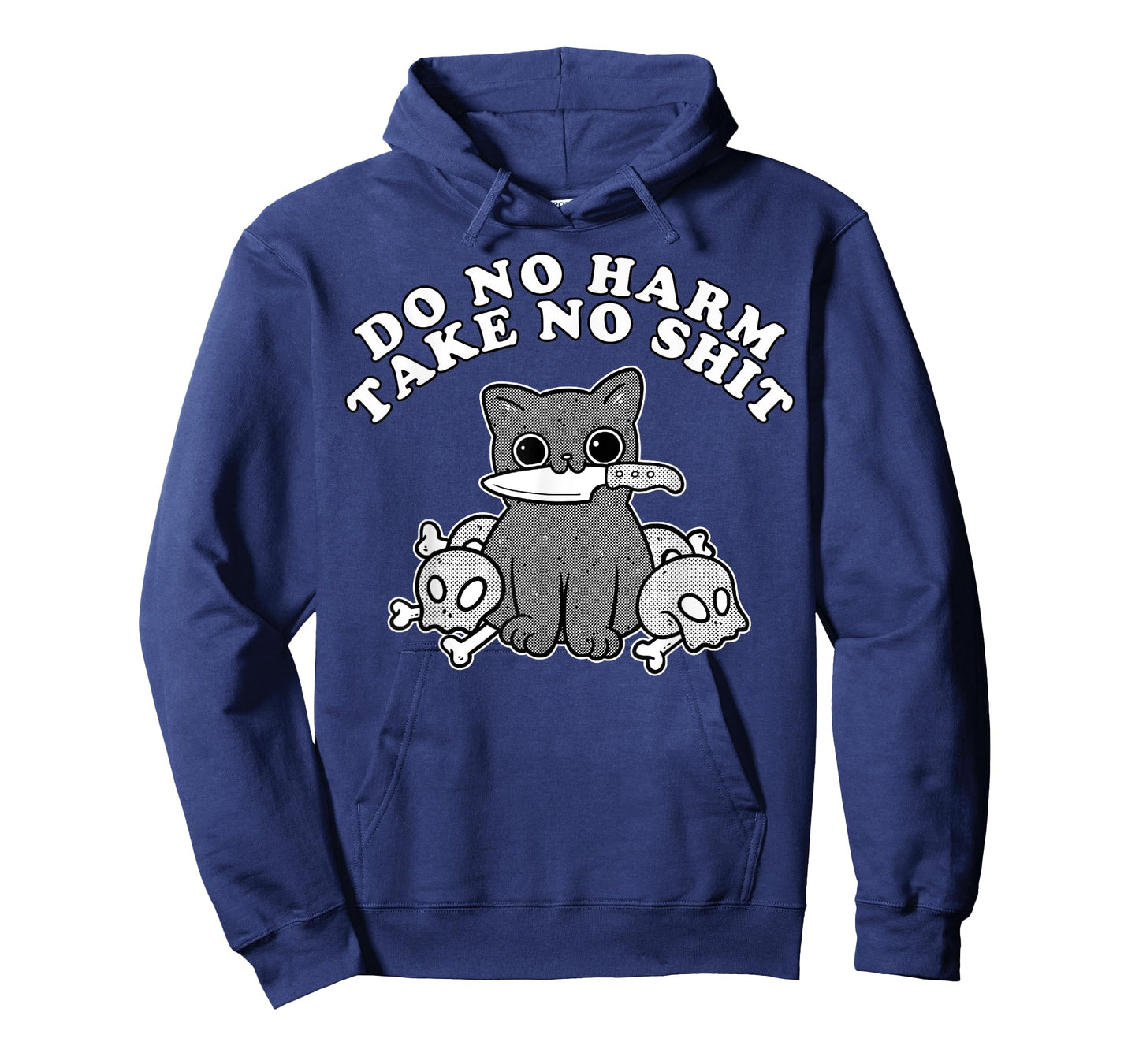 Vintage Retro Do No Harm Take No Shit Funny Cat Humor Gift Men Women T-Shirt