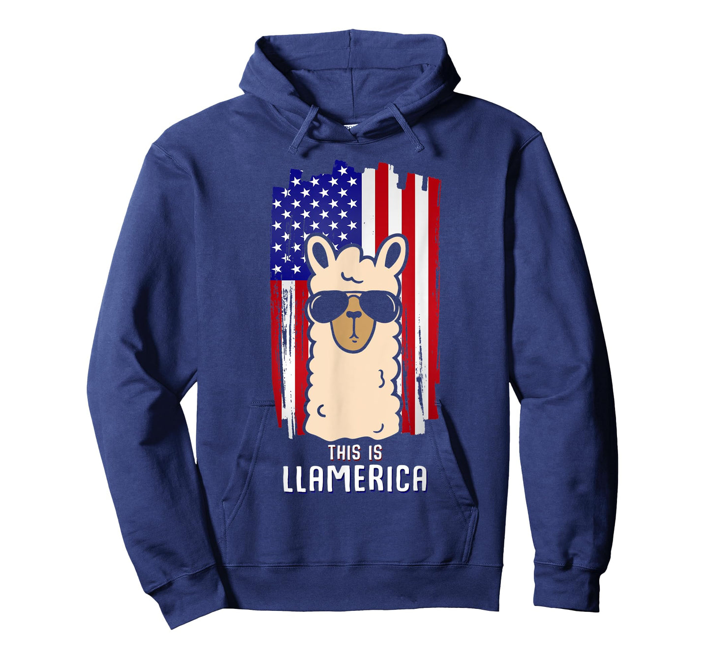 Llama Alpaca Llamerica 4th of July Llama Sunglasses USA Flag Women Kids Men T-Shirt