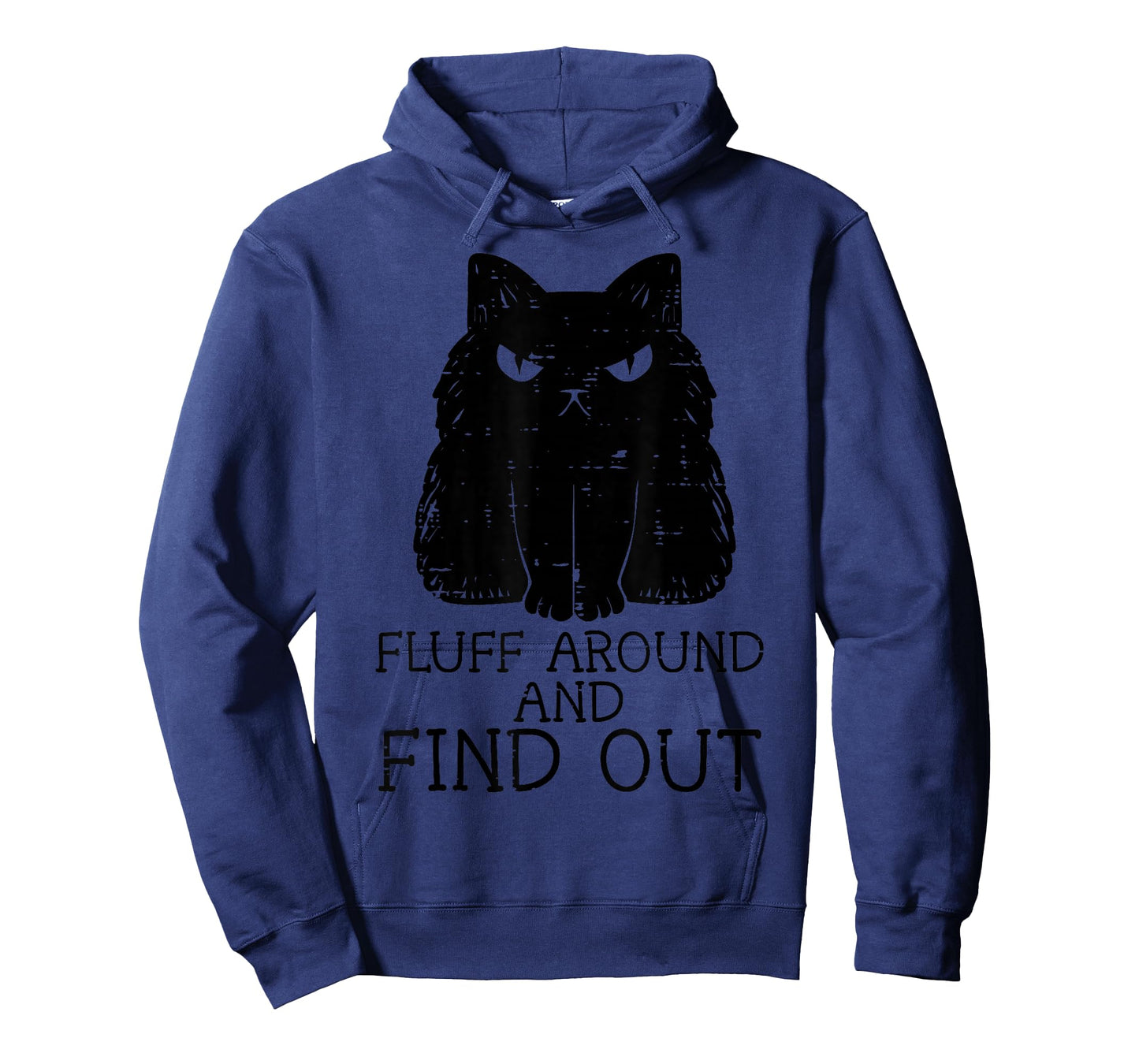 Fluff Around And Find Out Black Cat Funny Men Women Kids T-Shirt