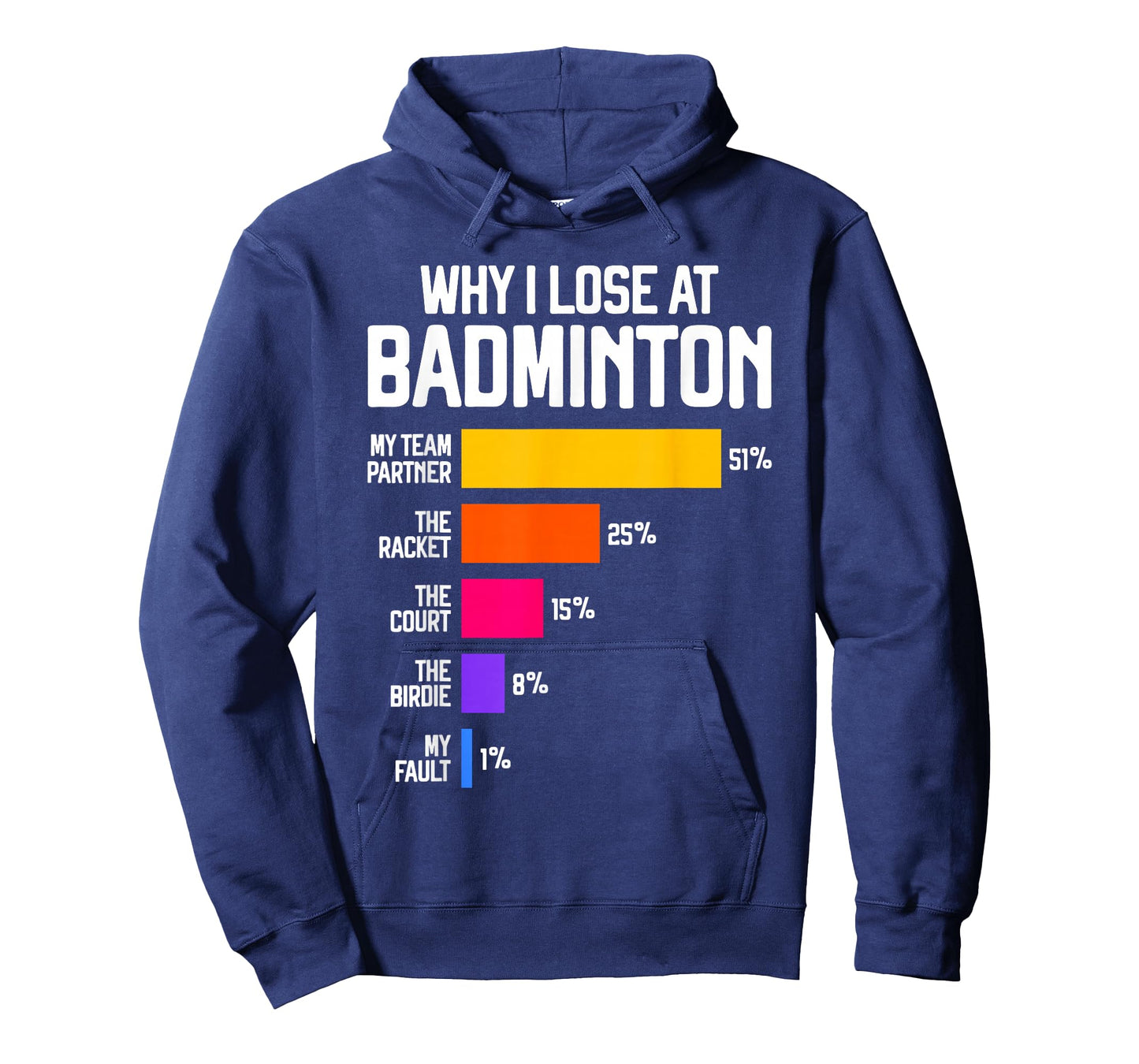 Why I Lose at Badminton Funny Excuses Shuttlecock Birdie T-Shirt