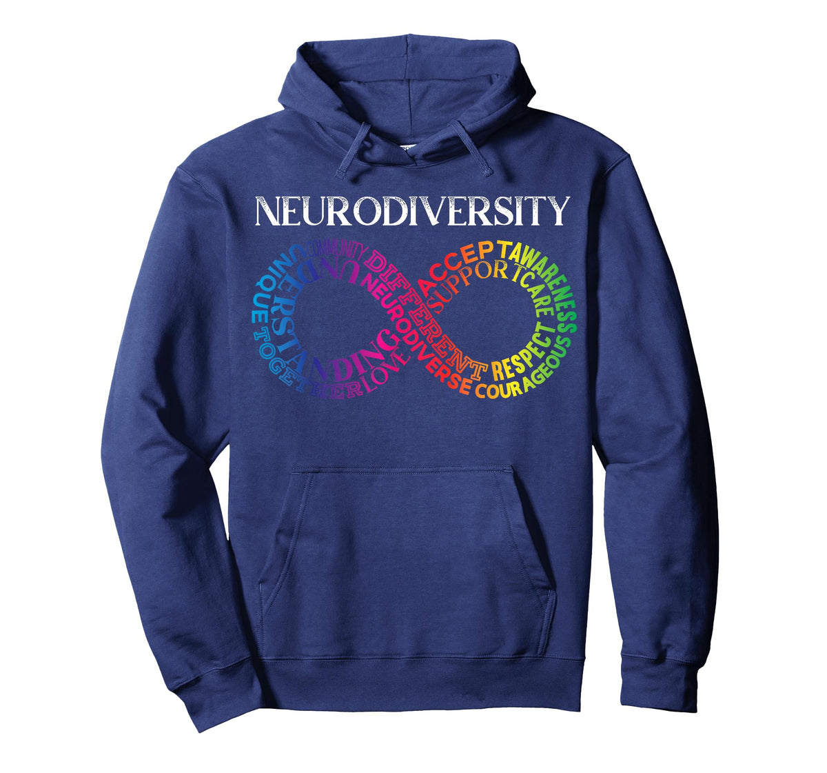 Neurodiversity Neurodivergent Rainbow Infinity ADHD ASD T-Shirt Small