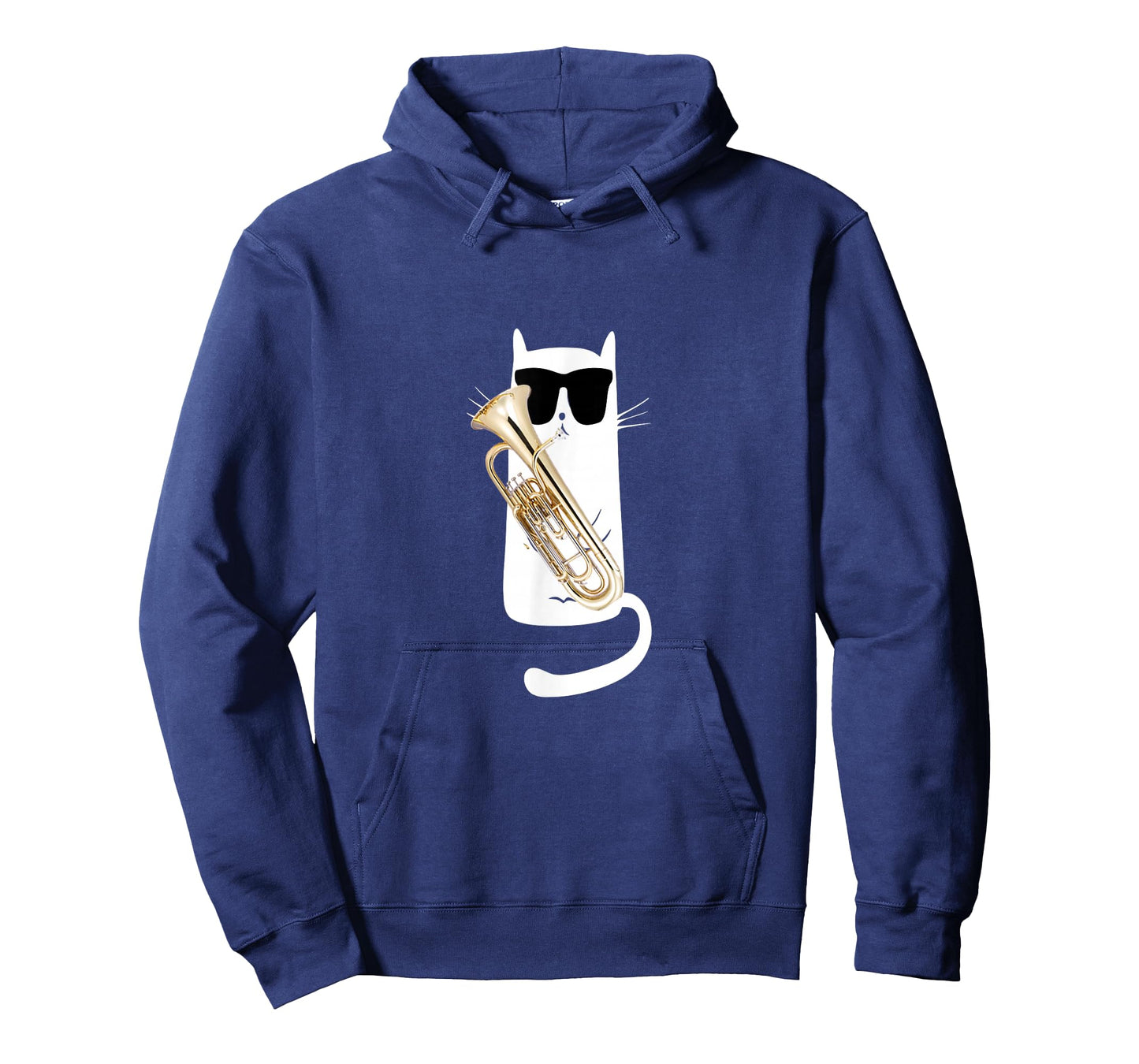 Funny Cat Wearing Sunglasses Playing Tuba T-Shirt