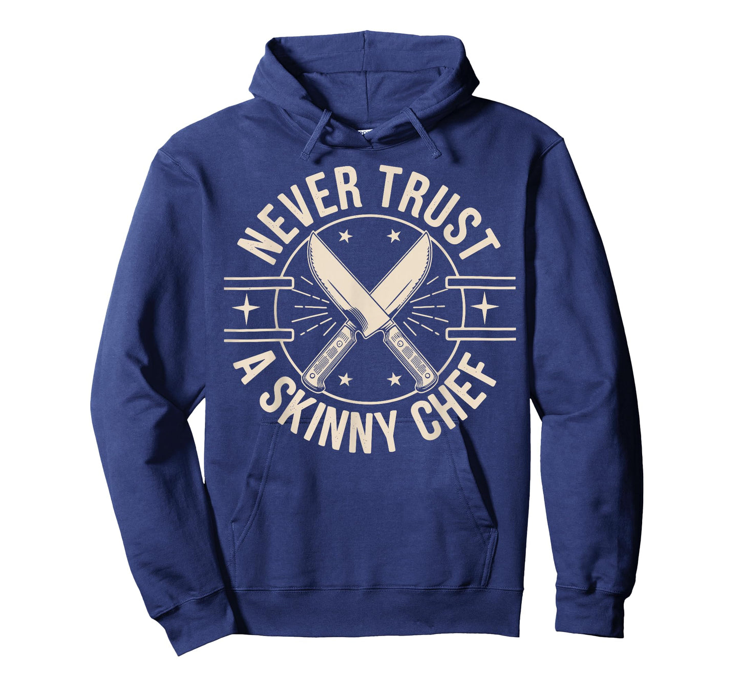 Funny Chef for Cooking Lover Cook JM Never Trust A Skinny Chef T-Shirt