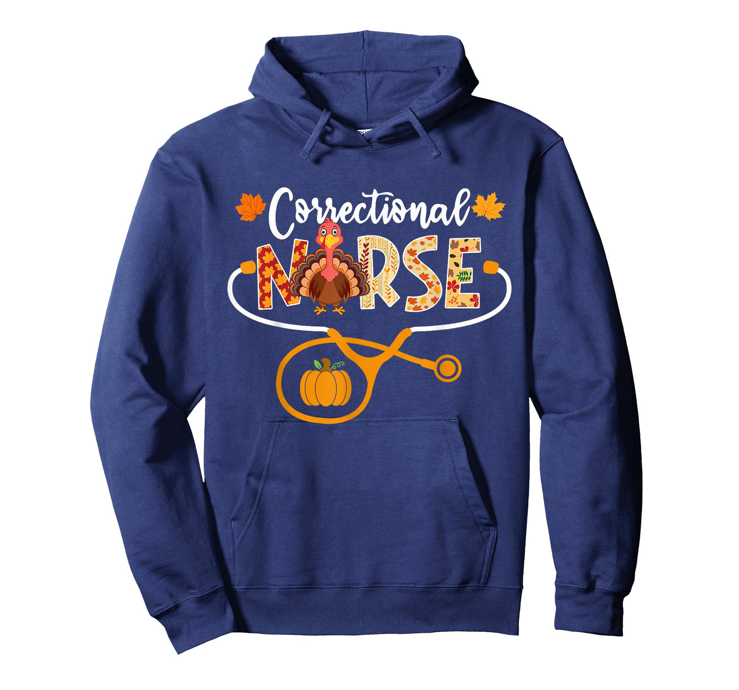 Correctional Nurse Turkey Stethoscope Pumpkin Thanksgiving T-Shirt