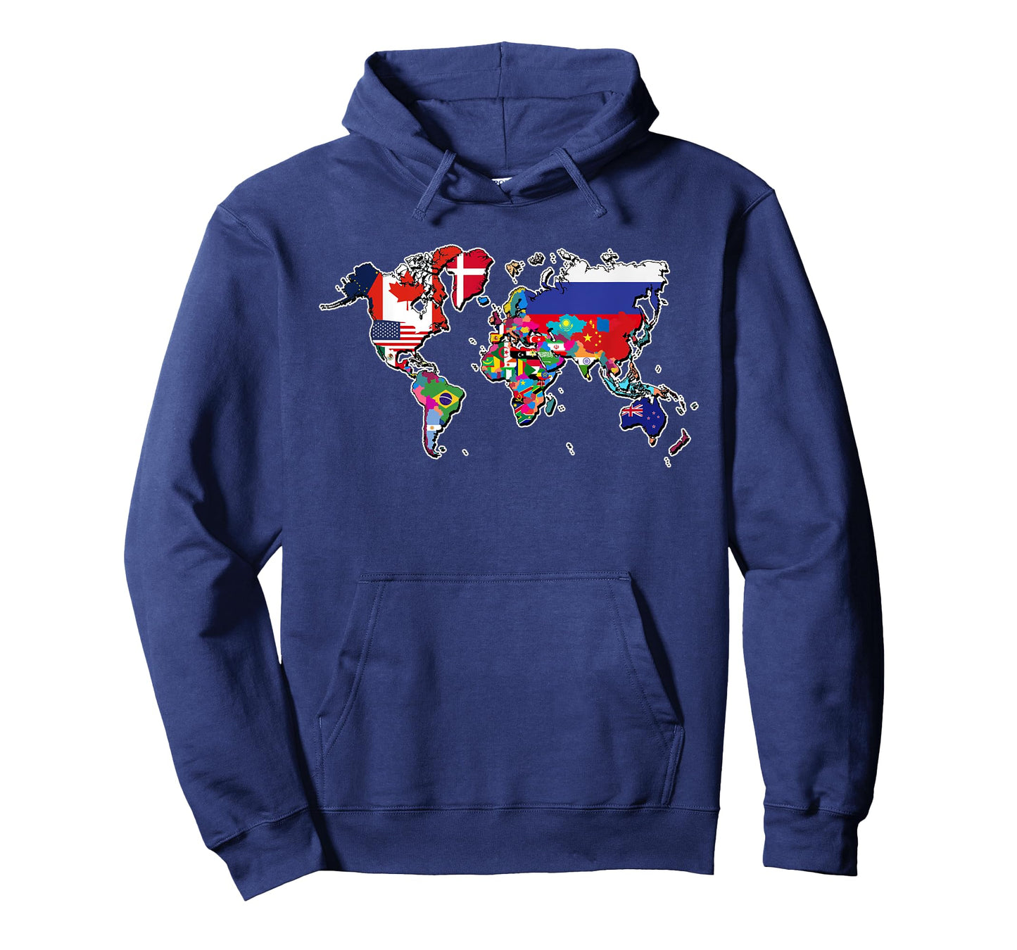 World Flag Map T-Shirt Globe Travelers Atlas T-Shirt