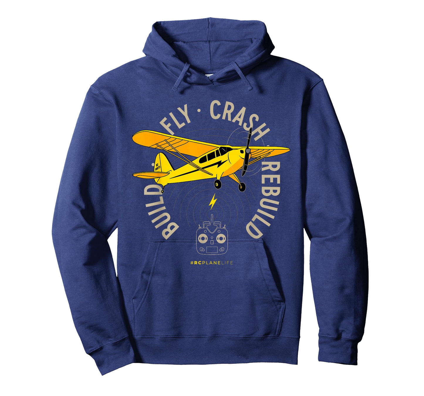 Yellow Plane RC Plane Model Aircraft Build Fly Crash Rebuild T-Shirt