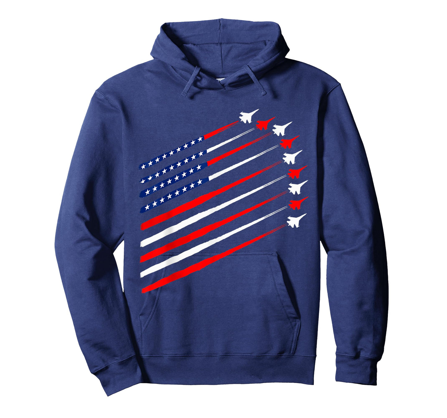 4th Of July Fighter Jet Airplane Red White Blue Patriotic T-Shirt