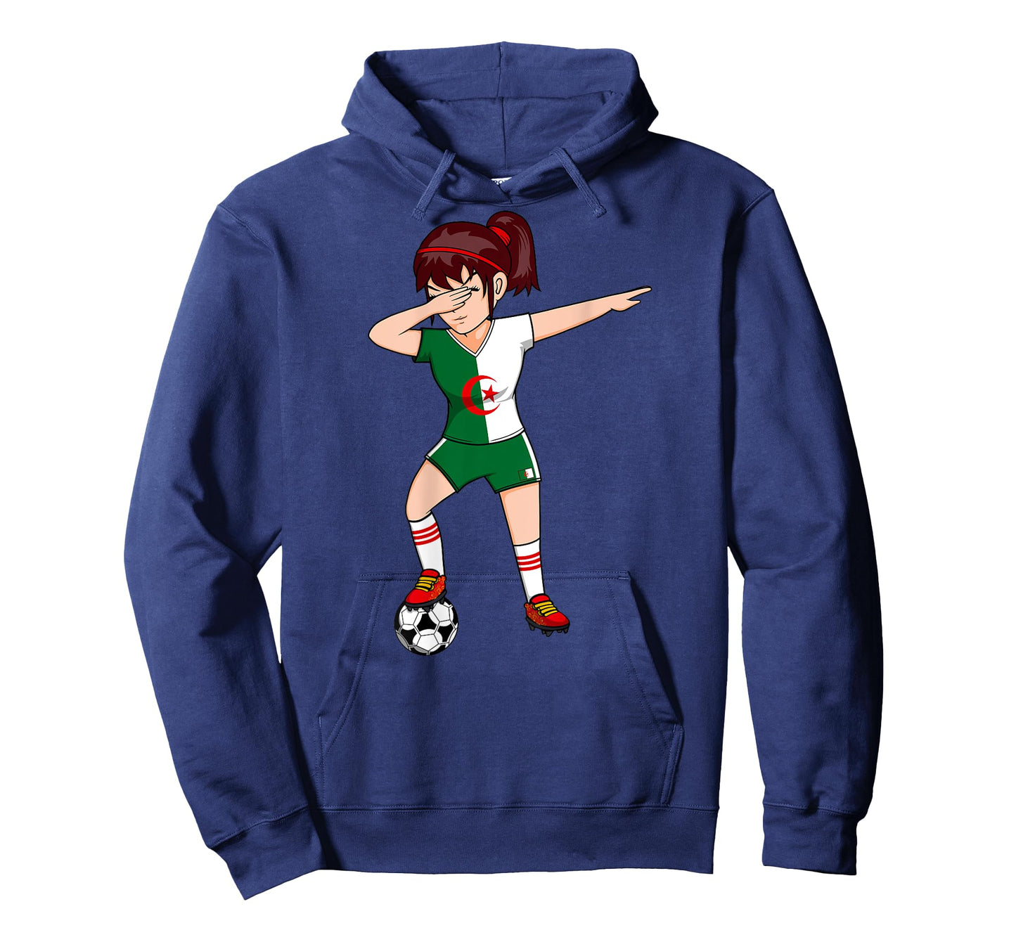 Dabbing Soccer Girl Algeria Jersey Algerian Football Fans T-Shirt