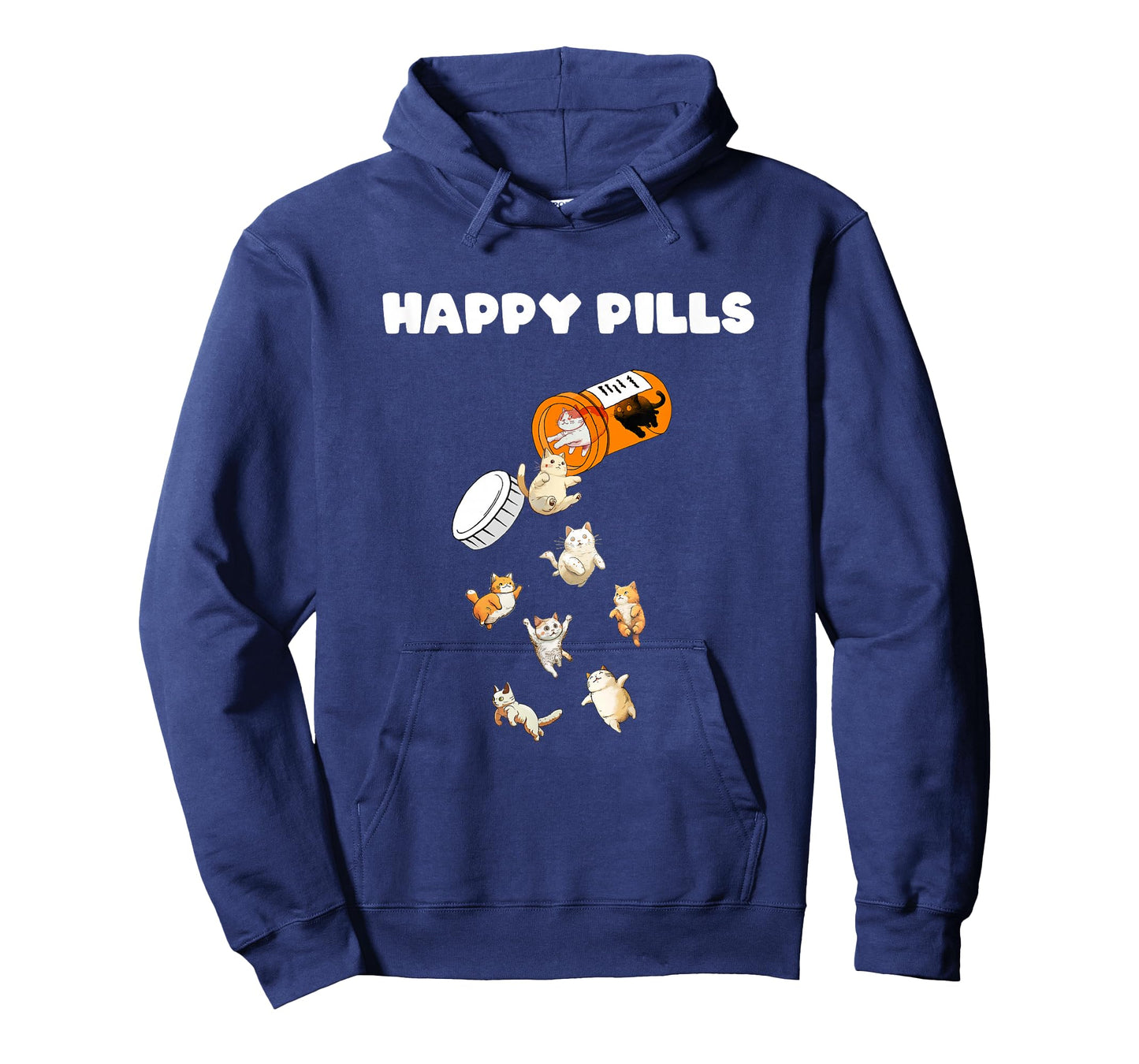 Cat Happy Pills Cats Cute Kitten Pill Bottle Medicine Fun Men Women T-Shirt