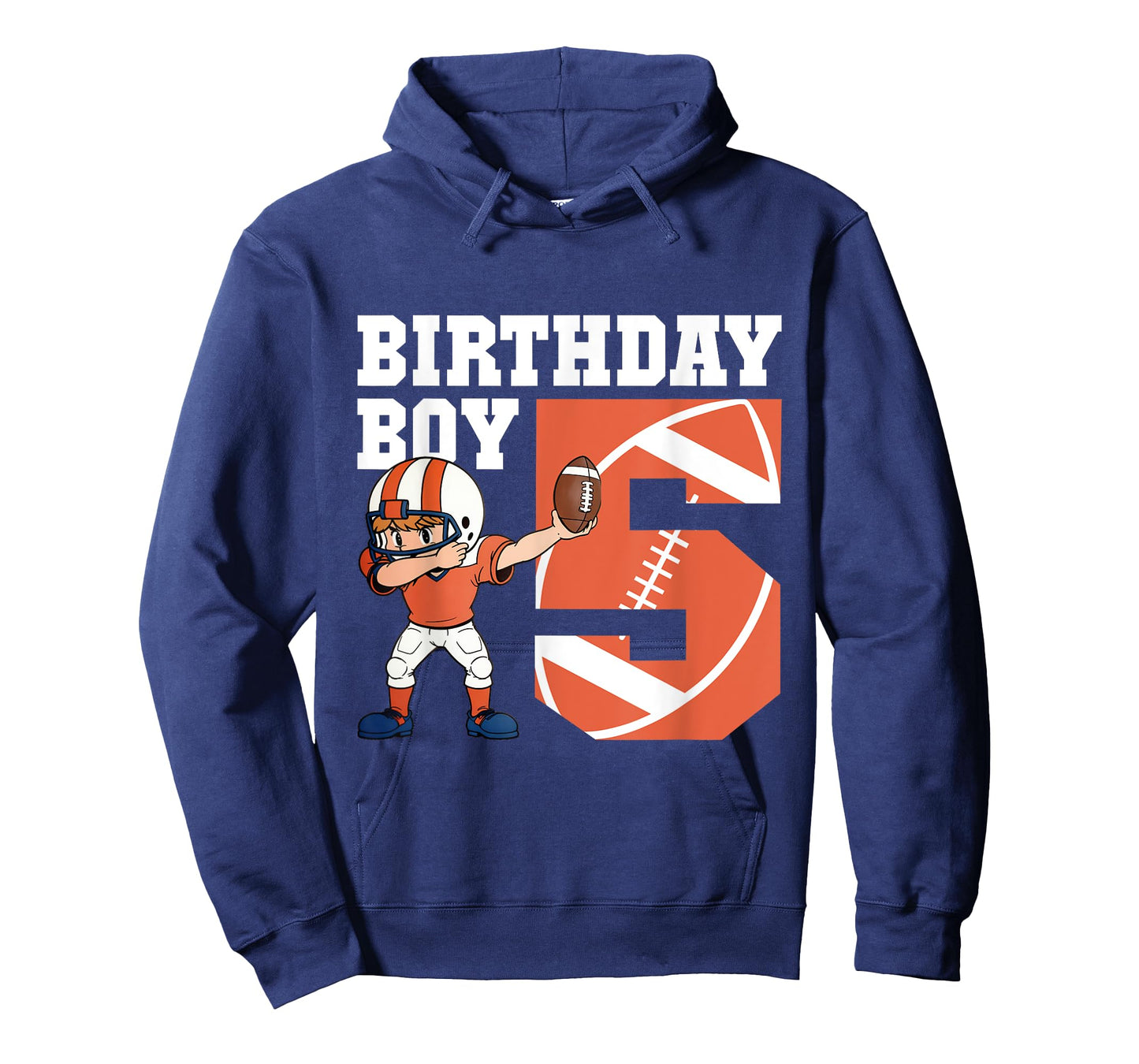 5th Birthday Boy Football Player Dabbing 5 Years Old Kids T-Shirt