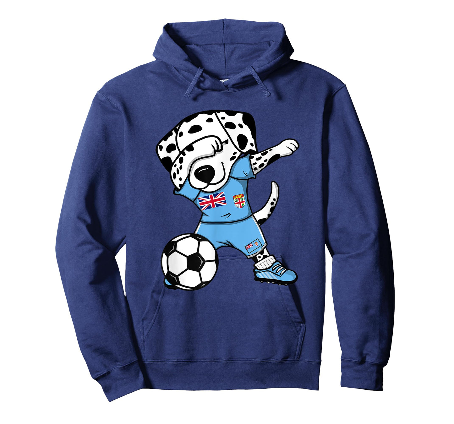 Dabbing Dalmatian Fiji Soccer Fans Jersey Fijian Football T-Shirt